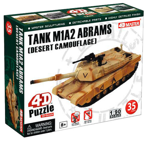 Моделирование: Модель танка M1A2 Abrams, пустынный камуфляж, 1:90, 4D Master