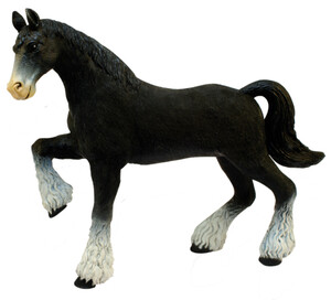 Клейдесдальская черная лошадь-тяжеловоз - объемный конструктор, 4D Master