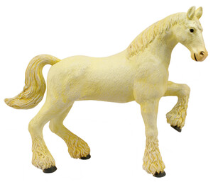 Фигурки: Клейдесдальская белая лошадь-тяжеловоз - объемный конструктор, 4D Master
