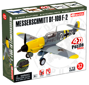 Пластмассовые конструкторы: Модель истребителя Messeschmitt BF-109 F-2 , 1:72, 4D Master