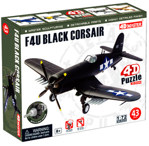 Пластмасові конструктори: Модель винищувача F4U Black Corsair, 1:72, 4D Master