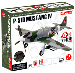 Пластмасові конструктори: Модель літака P-51D Mustang IV, 1:72, 4D Master