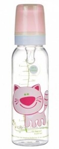Поильники, бутылочки, чашки: Тритановая бутылочка 250 мл (котик), Canpol babies