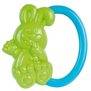 Игры и игрушки: Погремушка Зайчик (зеленый с голубой ручкой), Canpol babies