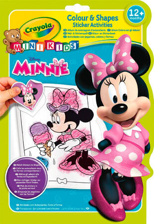 Товары для рисования: Книга раскраска с наклейками Мини Маус Mini Kids Crayola (81-1372)