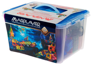 Ігри та іграшки: Дитячий магнітний конструктор 268 деталей MagPlayer