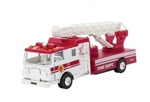 Спасательная техника: Пожарная машина, бочка с лестницей белая, Goki