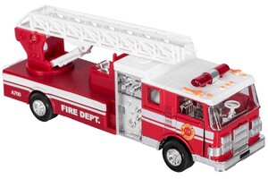 Машинки: Пожарная машина, бочка с лестницей красная