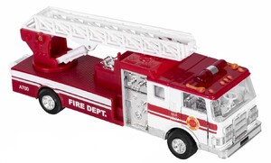 Игры и игрушки: Пожарная машина лестница белая Goki