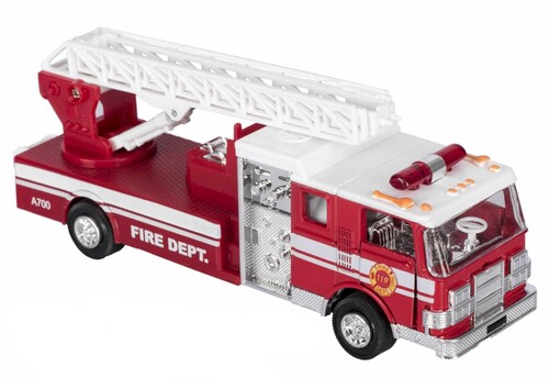 Спасательная техника: Пожарная машина лестница красная Goki