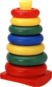 Розвивальні іграшки: Ігровий набір кілець Пірамідка 7 шт. Redbox
