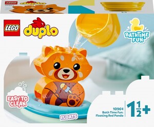 Игры и игрушки: Конструктор LEGO DUPLO Веселое купание: плавающая красная панда 10964