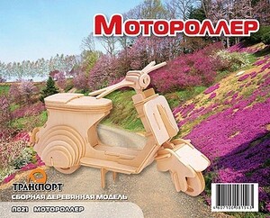 Дерев'яні конструктори: Моторолер, Мир деревянных игрушек