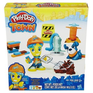 Дорожный рабочий и щенок, набор с пластилином, Town, Play-Doh