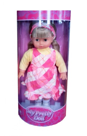 Куклы и аксессуары: Мягкая кукла в клетчатом сарафане, 40 см, Lotus Onda