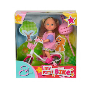 Кукла Эви на белом велосипеде Steffi & Evi Love