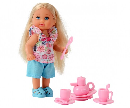 Ляльки і аксесуари: Лялька Еві і міні-набір для чаювання