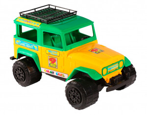 Ігри та іграшки: Джип - машинка, жовто-зелений, 38 см, Wader