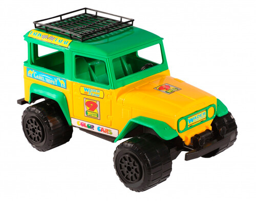 Автомобили: Джип - машинка, желто-зеленый, 38 см, Wader