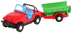 Машинки: Іграшкова машинка авто-джип з причепом