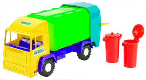 Міська та сільгосптехніка: Mini truck - іграшковий сміттєвоз (жовта кабіна), 30 см Wader