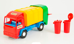 Машинки: Mini truck - іграшковий сміттєвоз (червона кабіна), 30 см