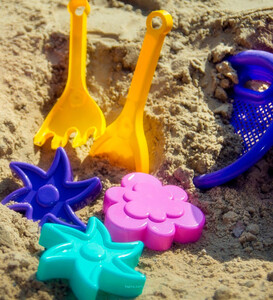 Розвивальні іграшки: Набір для піску Тигреня 6 ел. (червоний)