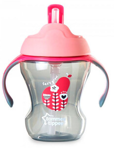 Поильники, бутылочки, чашки: Чашка-непроливайка Explora, малиново-розовая (230 мл) Tommee Tippee