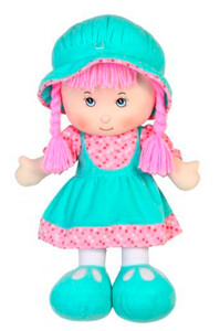 Куклы: Мягконабивная кукла в юбочке (бирюзовый), 36 см