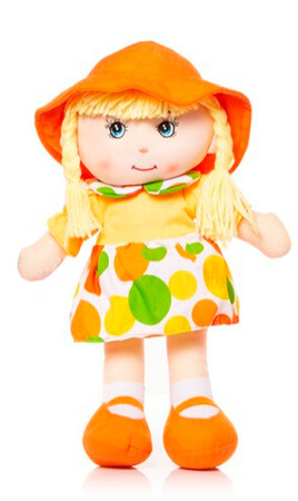 Ляльки і аксесуари: М'яконабивна лялька в капелюшку, 36 см