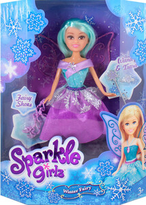 Куклы: Ледяная фея Саманта в фиолетово-бирюзовом платье с аксесс. (25 см)
