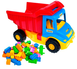 Машинки: Multi truck вантажівка з конструктором (синьо-жовта кабіна) (250-31277016)