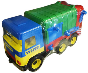 Городская и сельская техника: Middle Truck мусоровоз (синяя кабина), 42 см