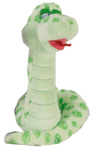 Мягкие игрушки: Змейка зеленая, 23 см