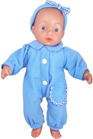Куклы и аксессуары: Пупс мягкий, голубой, 30 см