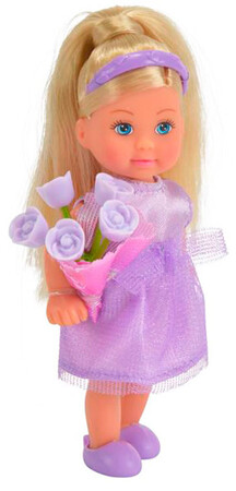 Ляльки і аксесуари: Лялька Еві Подружка нареченої в фіолетовому з квітами
