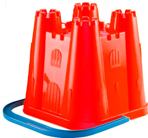 Развивающие игрушки: Ведерко-башня квадратное (красное)