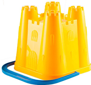 Развивающие игрушки: Ведерко-башня квадратное (желтое)