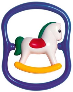 Развивающие игрушки: Погремушка Вращающийся пони (синяя)