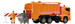 Автомобиль Мусоровоз оранжевый с контейнером и ограждением, 22 см дополнительное фото 2.