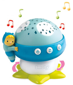 Мобілі, нічники, проектори: Музичний проектор Cotoons Грибочек (блакитний колір) Smoby Toys