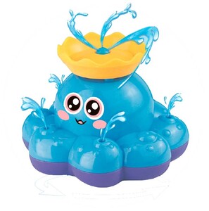 Розвивальні іграшки: Восьминіг-фонтан, іграшка для купання (блакитний), BeBeLino, синій