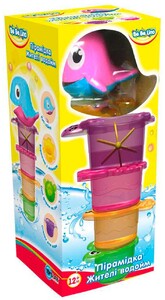 Игрушки для ванны: Жители водоемов Пирамидка (укр. упаковка), розовый, BeBeLino, верх роз