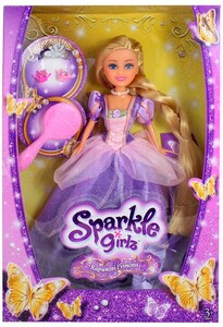 Ляльки: Принцеса Рапунцель (25 см) в фіолетовій сукні