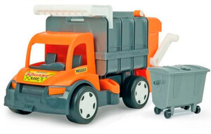 Городская и сельская техника: Мусоровоз Гигант (65 см), Giant Truck, оранжевый Wader