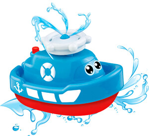 Кораблик-фонтан, игрушка для купания (синий), BeBeLino, синий