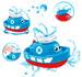 Кораблик-фонтан, іграшка для купання (синій), BeBeLino, синій дополнительное фото 1.