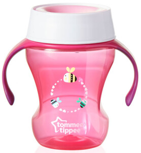 Чашка-непроливайка розовая (230 мл.) Tommee Tippee