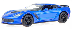 Машинки: Автомодель Chevrolet Corvette Z06 2015 синий (1:24), Maisto