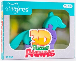 Игры и игрушки: 3D пазлы Животные Лисичка, 8 элементов